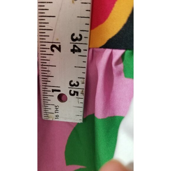 Buxom Couture Floral Long Sleeve Tiered Dress Size 1X with Pockets Spandex - Picture 12 of 14